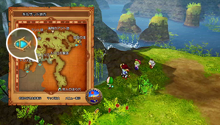 魚マークの場所