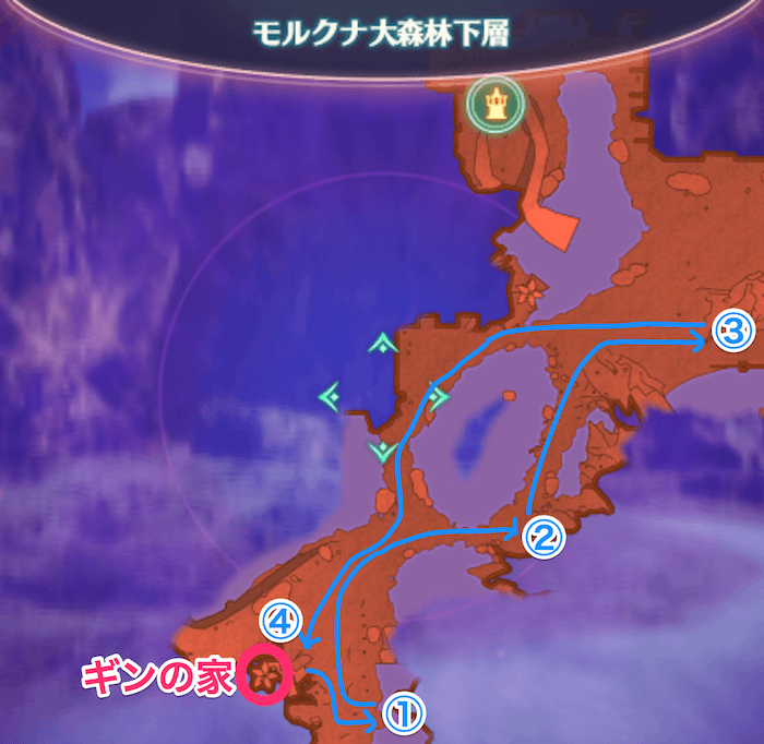 ギンの足跡に着いて行く