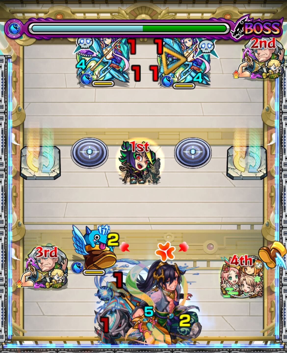 天魔の孤城7ボス1ドクロ処理後