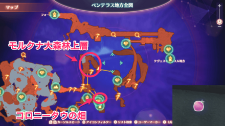 モモンマンゴーの場所