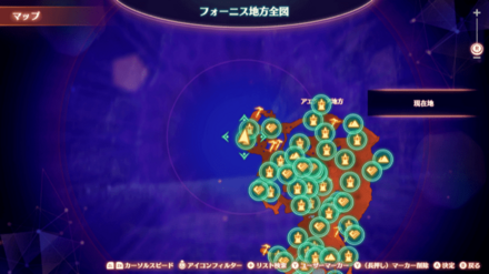 円環の洞窟の場所全体マップ