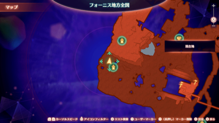 円環の洞窟の場所拡大マップ