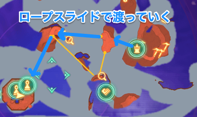 潮風の展望地側のルート