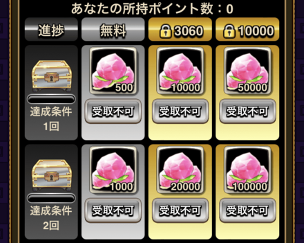 隊抗戦の参加数と勝利数で桃玉を獲得