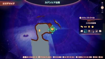 入り江の休息地マップ