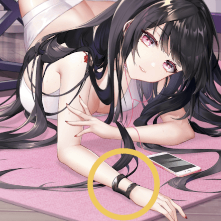 少女廻戦のスポーツウォッチのタップする場所