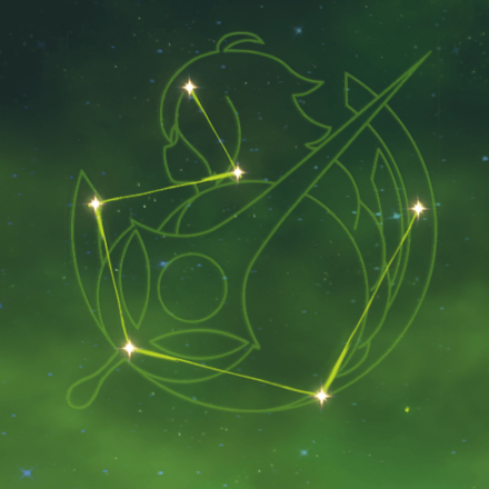 主人公(草)の星座画像