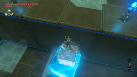 氷を足場にアイスメーカー