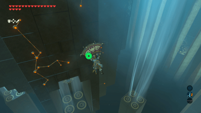 柱の中の上昇気流で上へいきスイッチ