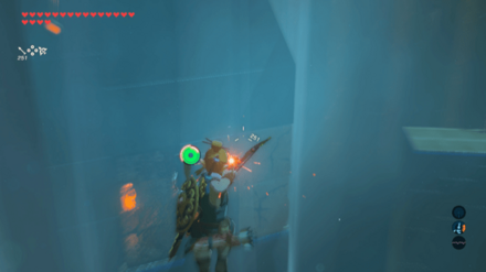 バクダン矢で石を壊す