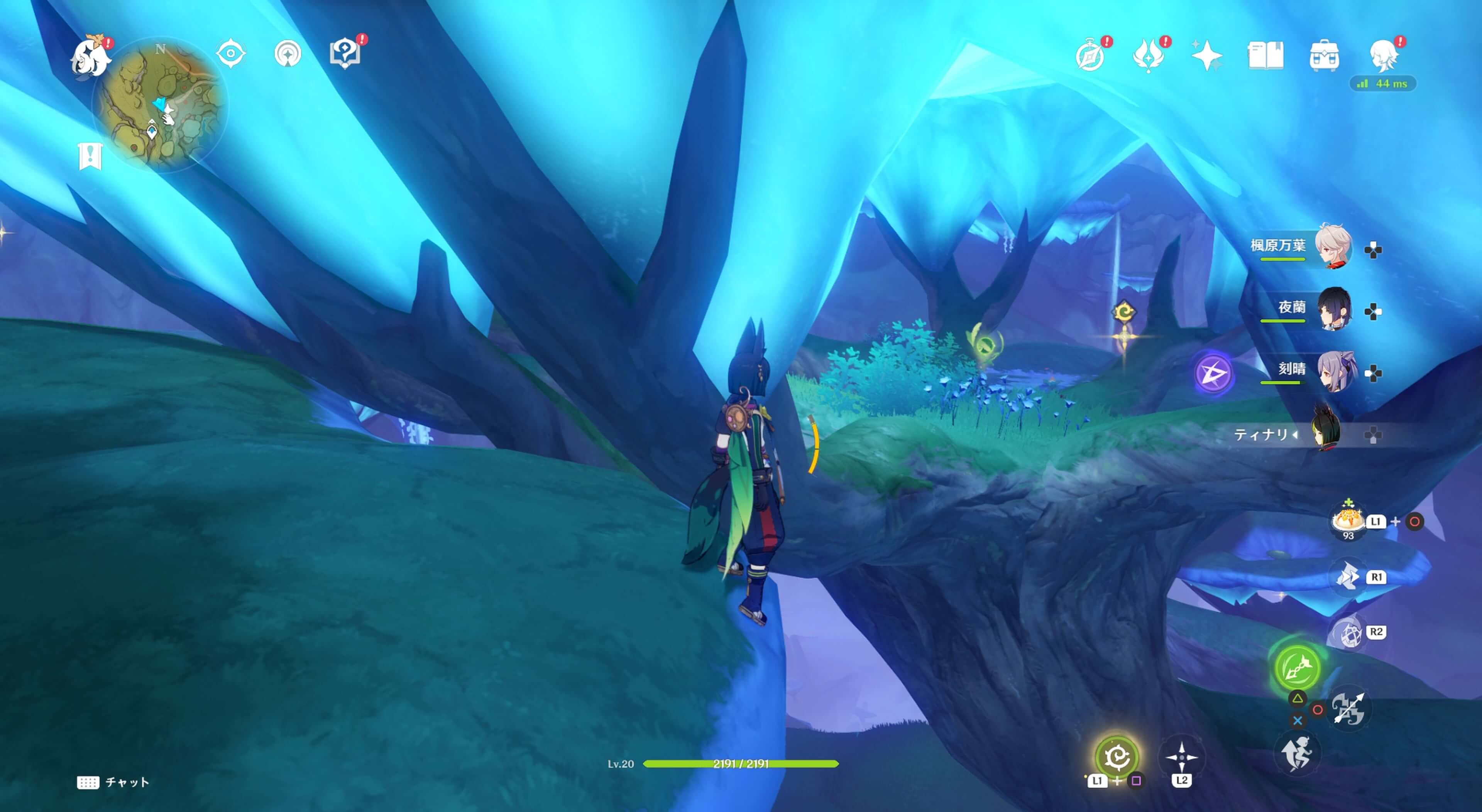 釣りポイントがあるキノコの真下