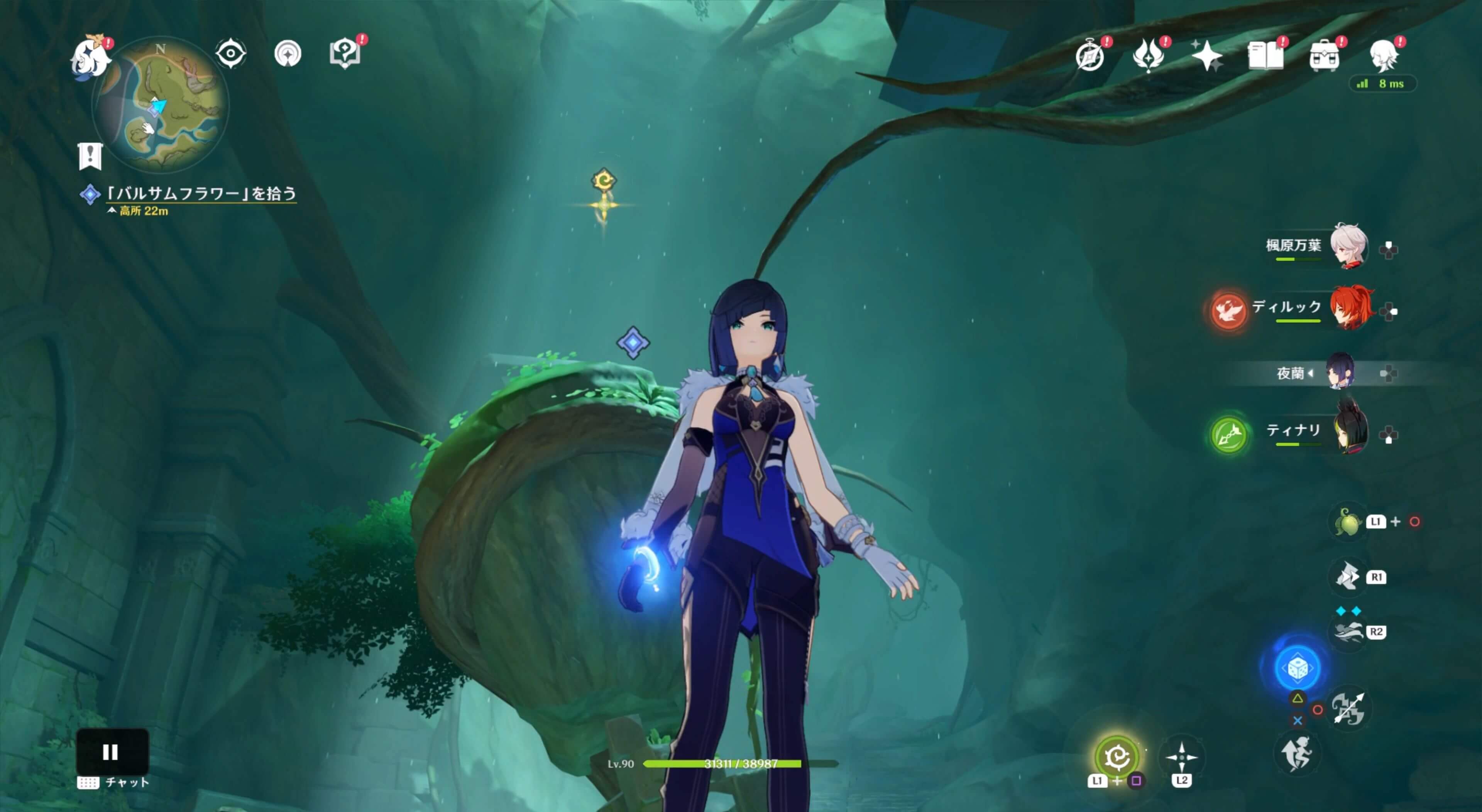 上空にクローバーマーク