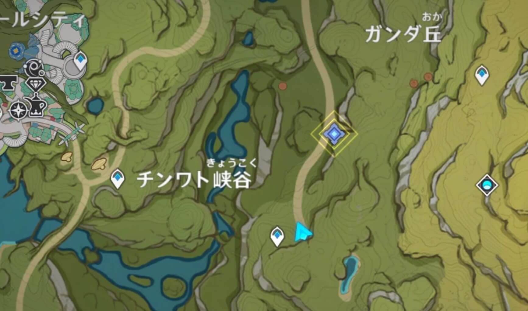 マップの指定された場所に向かう