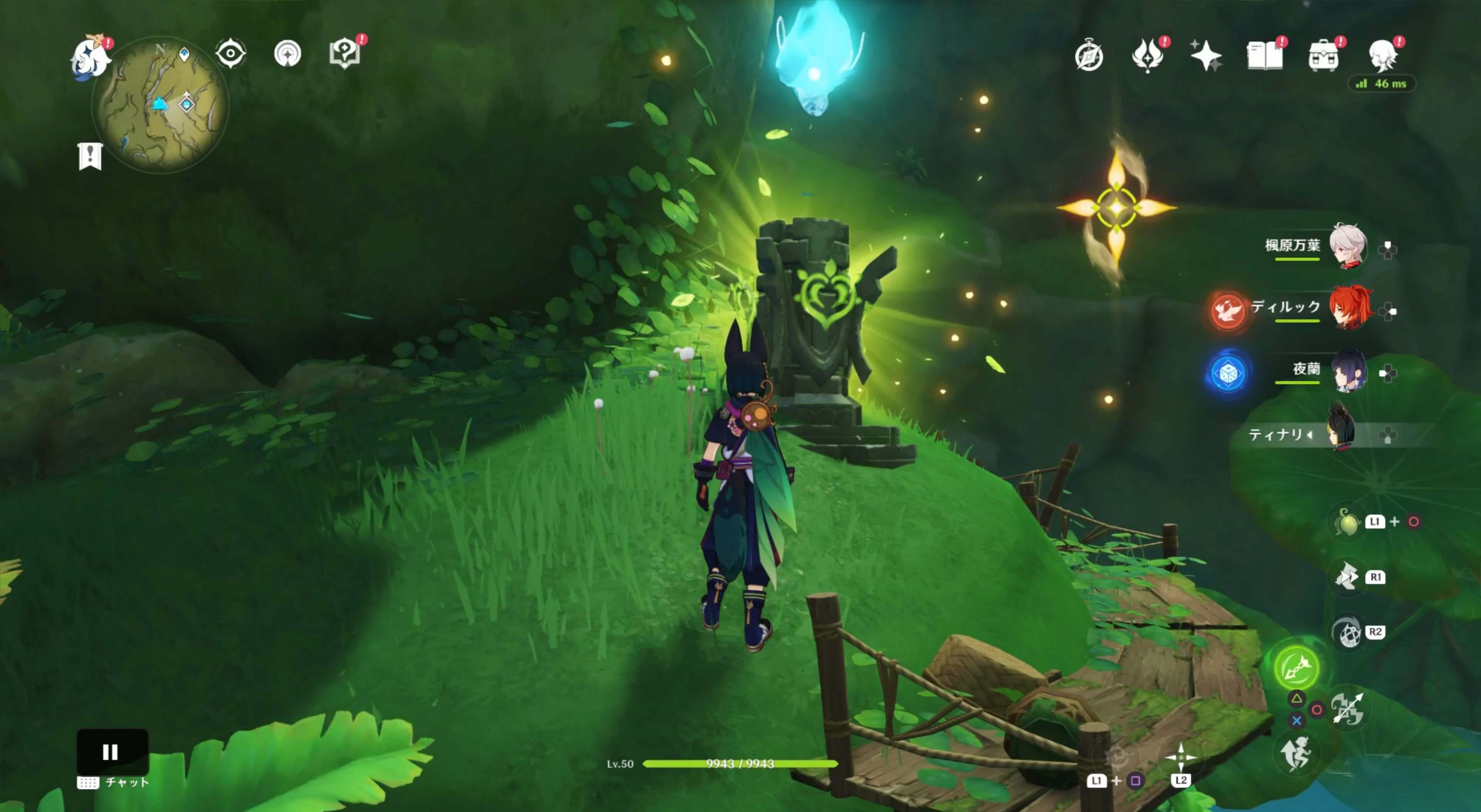 壊れた元素石碑を修復