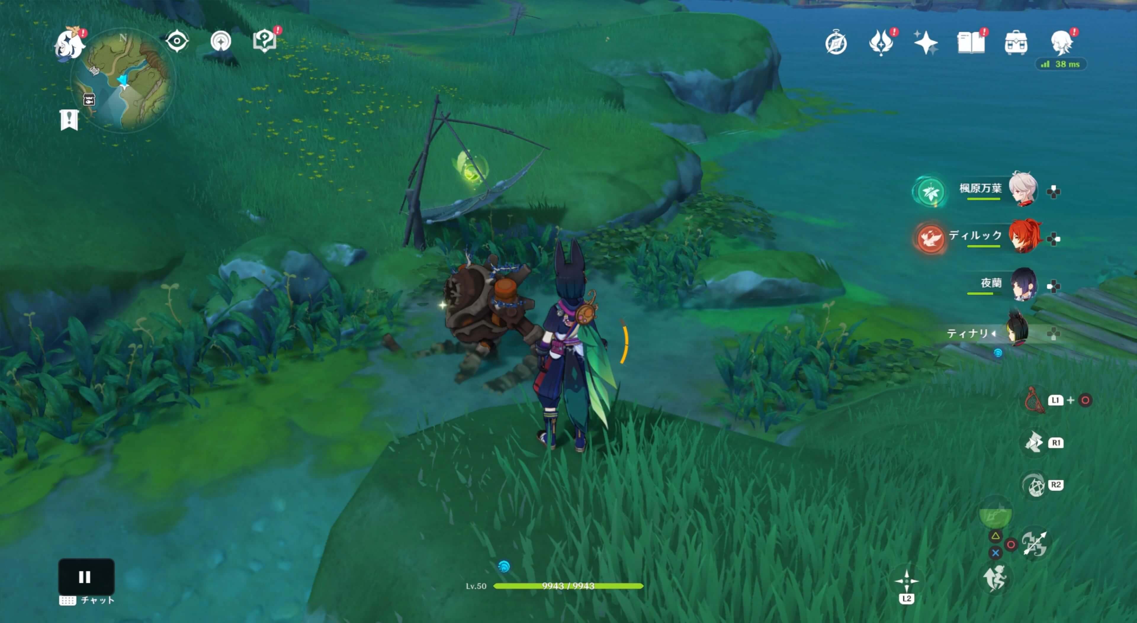 壊れた遺跡守衛の真上