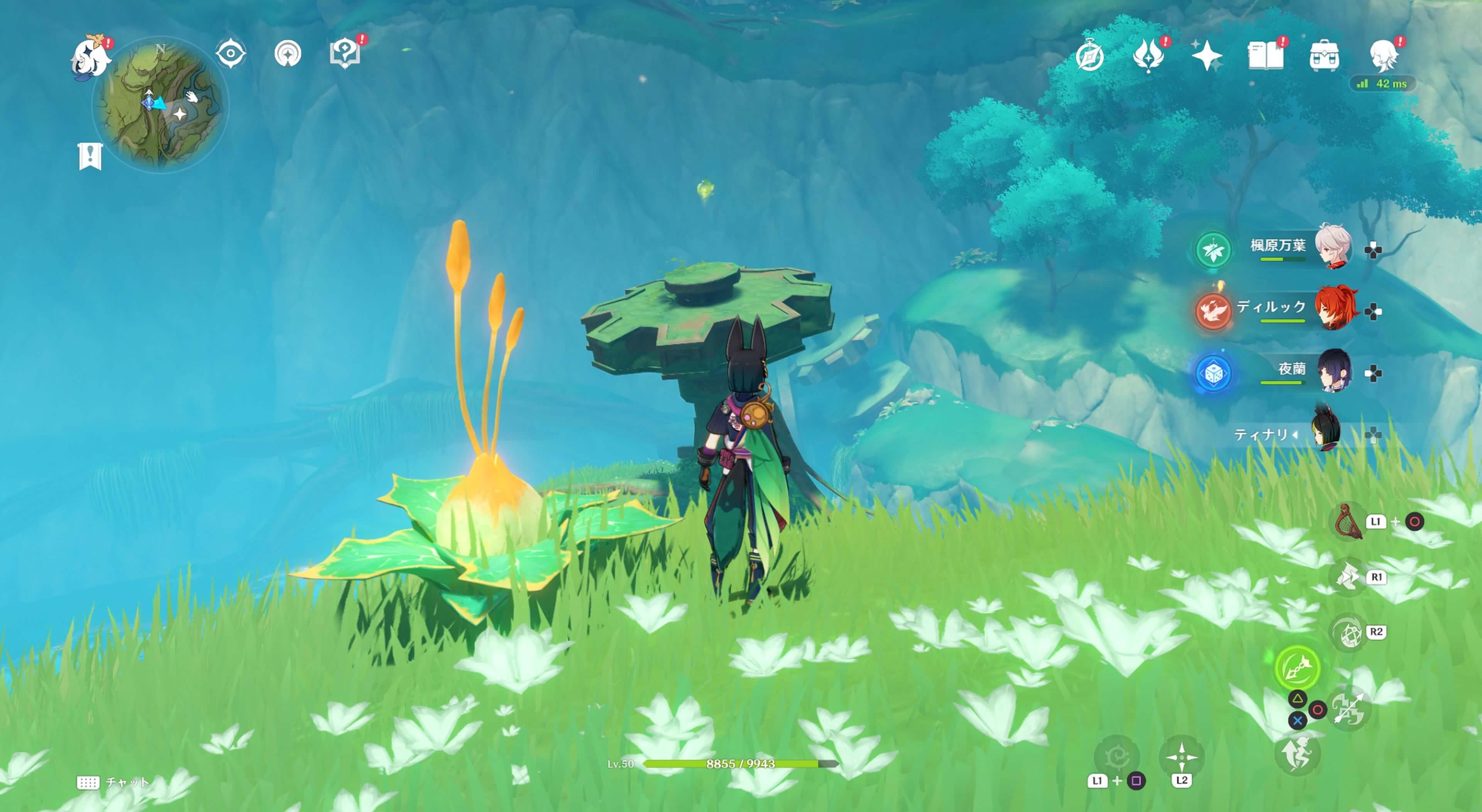 デーヴァーンタカ山の中央にある大きな機械の上