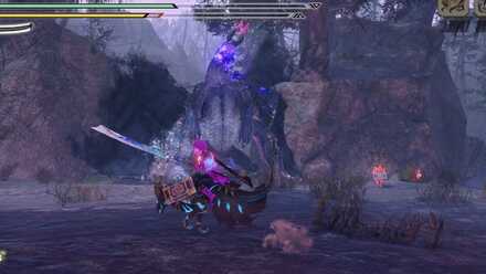 遠距離からの3段ブレス