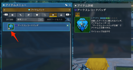 アークスレコードのゴールドバッヂ