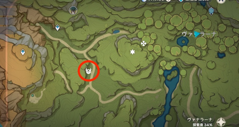 ヴァナラーナ左の指定の地点へ行く