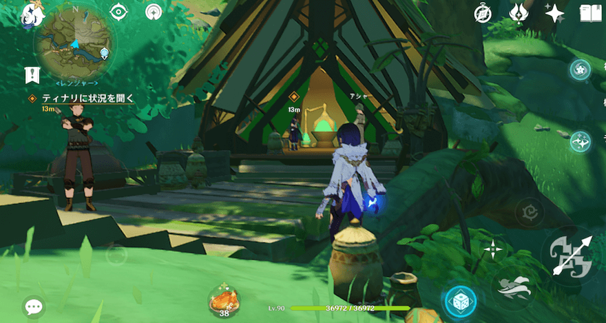 ガンダルヴァ村に居るティナリに話しかける