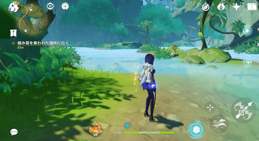 チントワ峡谷とガンダルヴァ村間にあるマーカー指定場所へ向かう