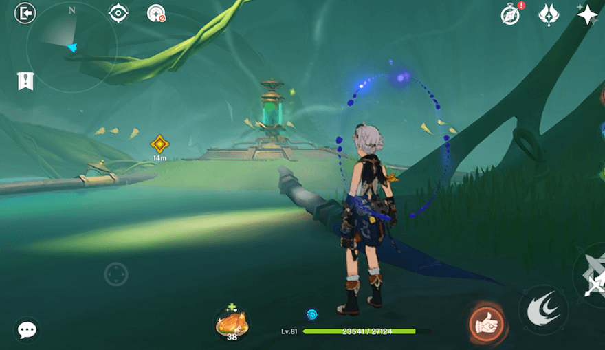 奥に進み奇妙な装置を調べる