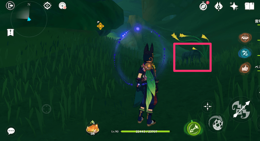 移動中の通路に「普通の宝箱」があるので空ける