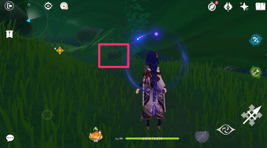 マーカー通りに進み途中にある宝箱を空ける