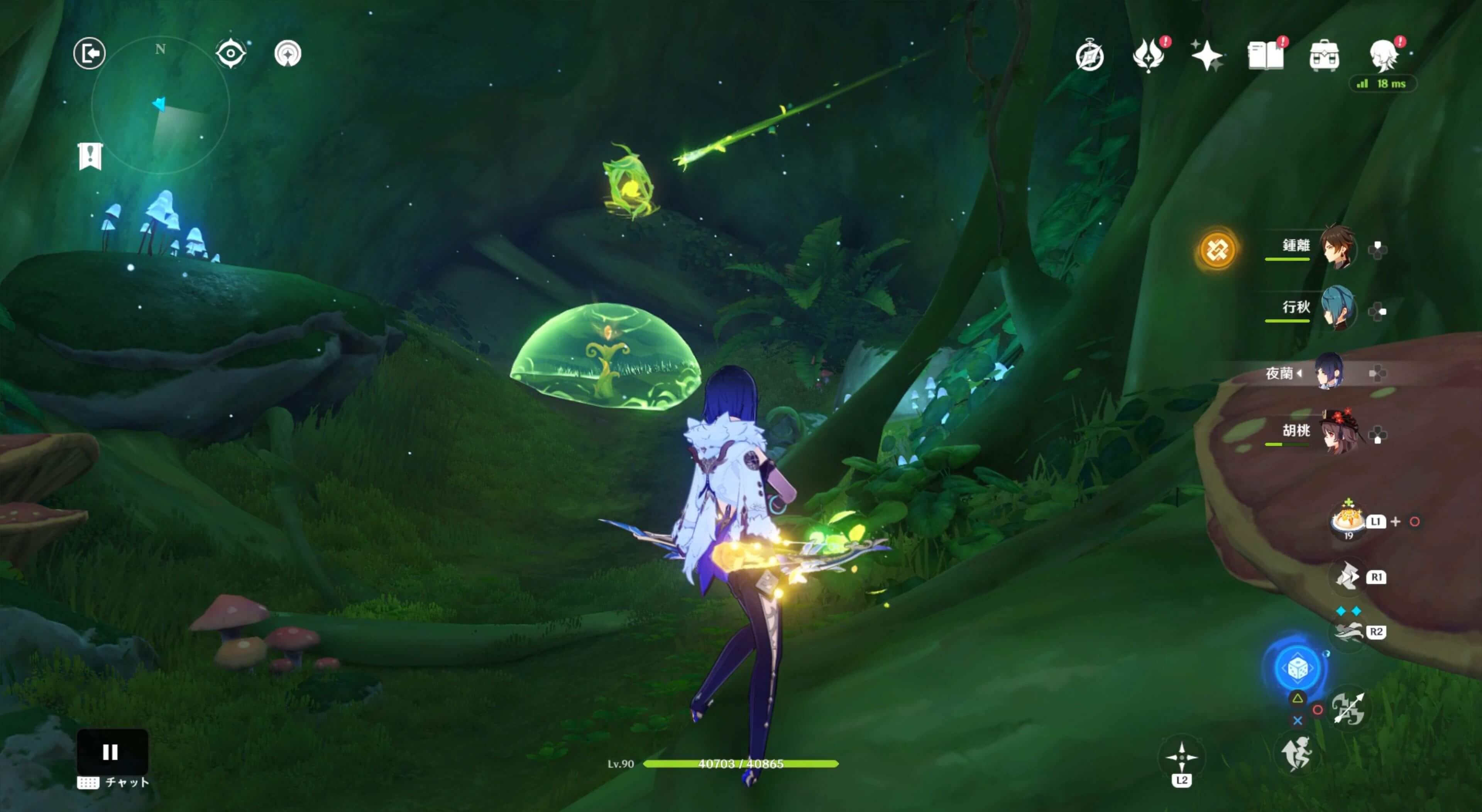 3つ目のアイテムがあるバリアまで移動する