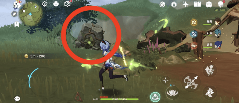 草ブロックから現れた遺跡機兵