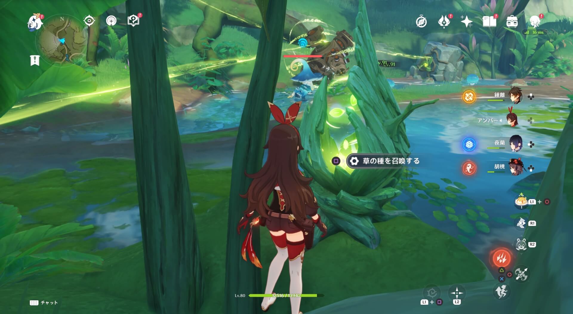 草の種は岩の横に設置されている