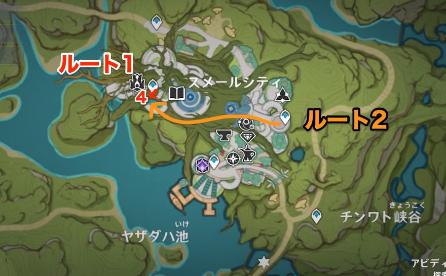 掲示板の謎解き4問目の場所