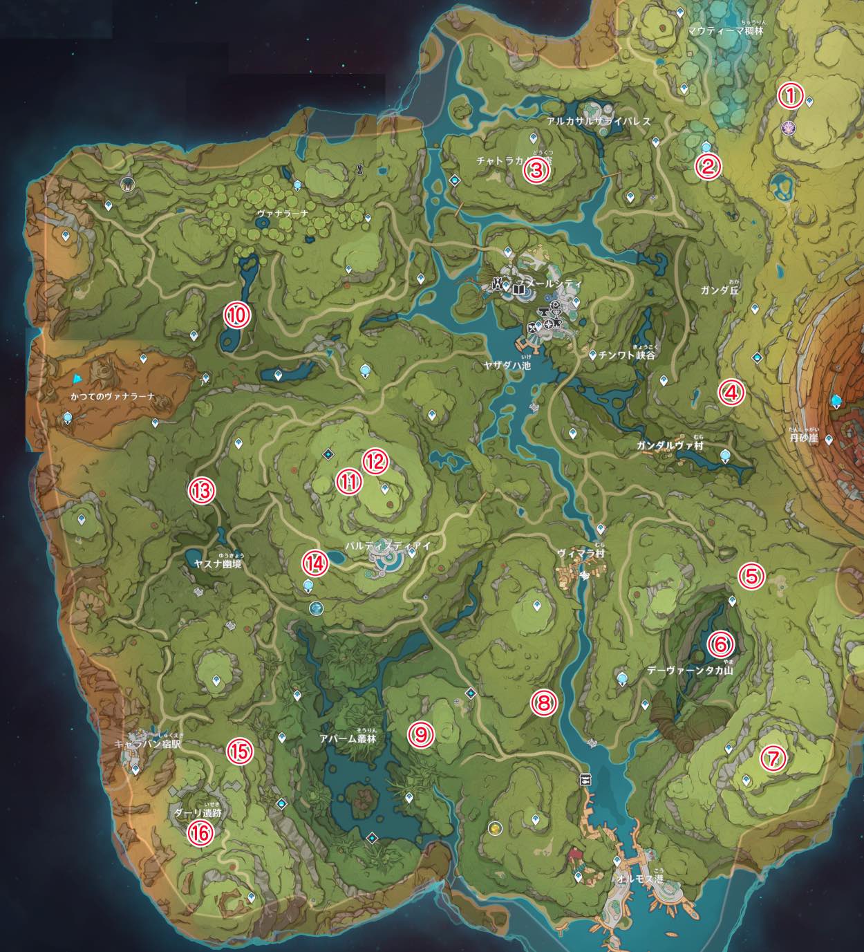 石柱の封印マップ