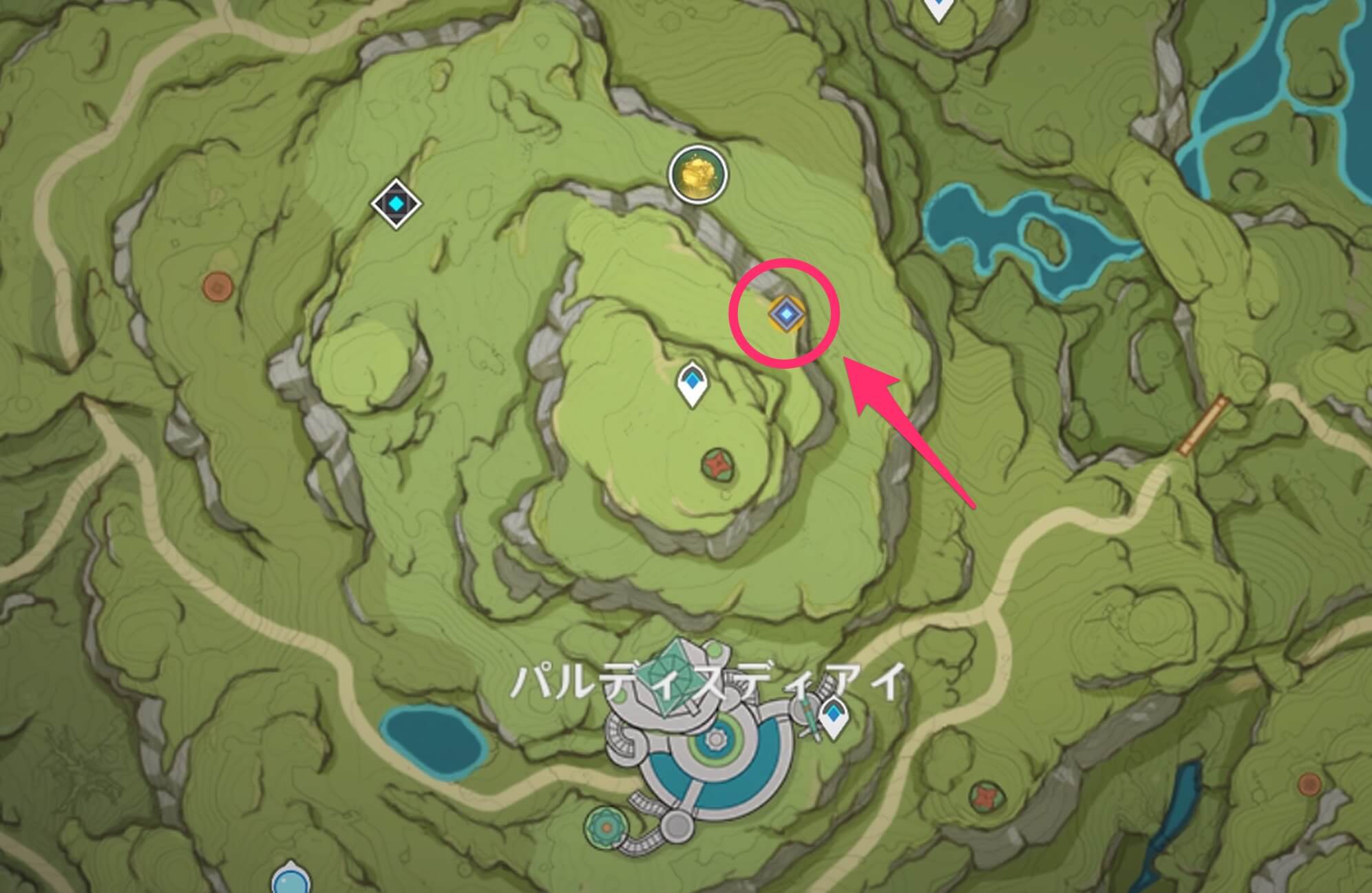 石の錠の伝説の場所