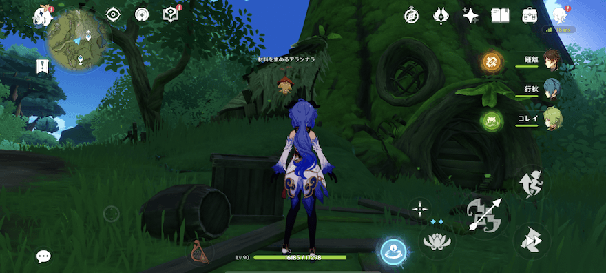 66材料を集めるアランナラ