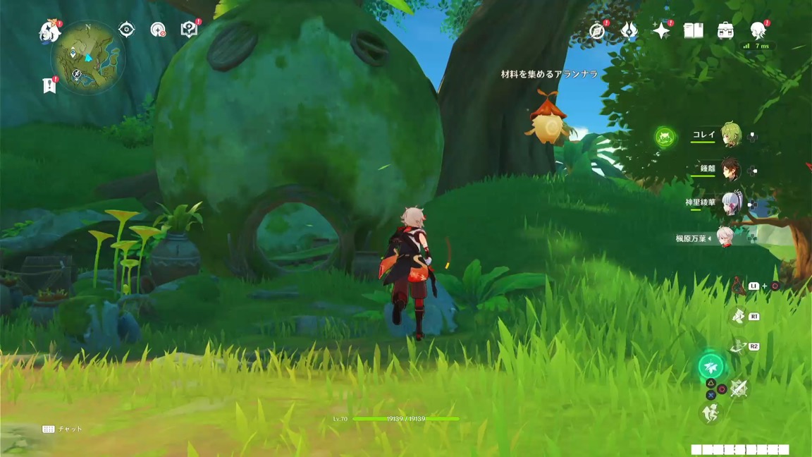 材料を集めるアランナラ