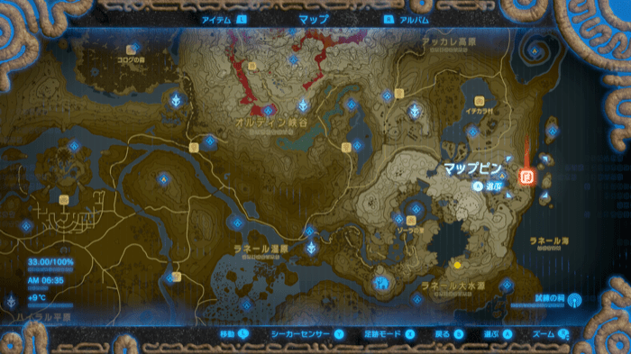 東の海岸線の場所マップ