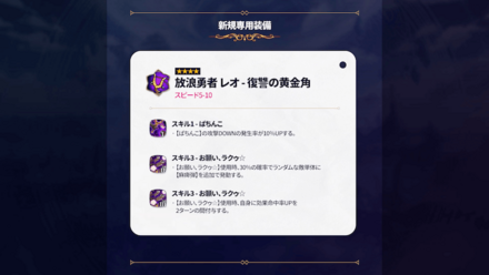 専用装備(放浪勇者レオ)の画像