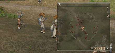 敵が散らばっている