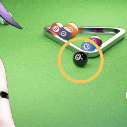 少女廻戦の8番ボールのタップする場所