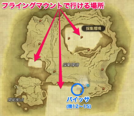 フライングマウントで行ける場所