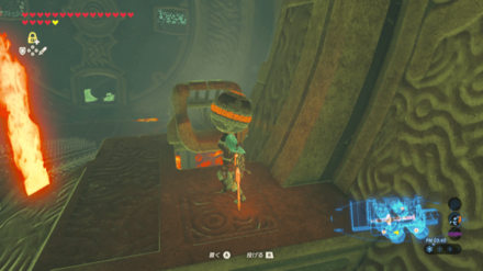 レールの中に球を入れる