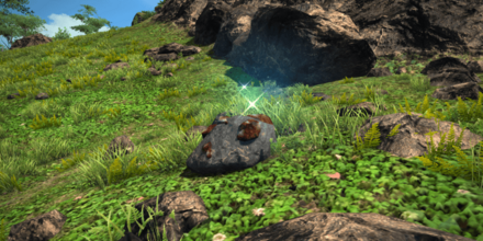 無人島の翠銀砂の入手オブジェクト画像