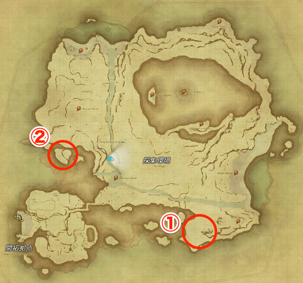 無人島の草葉採集場所