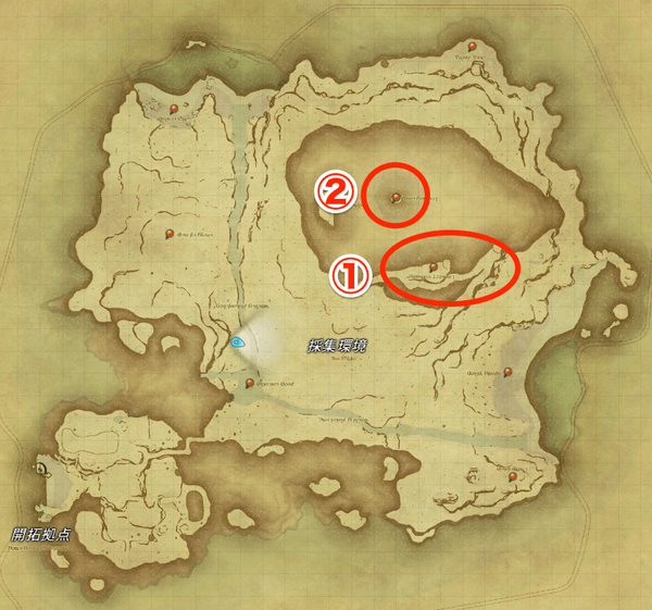 無人島のクォーツの採集場所