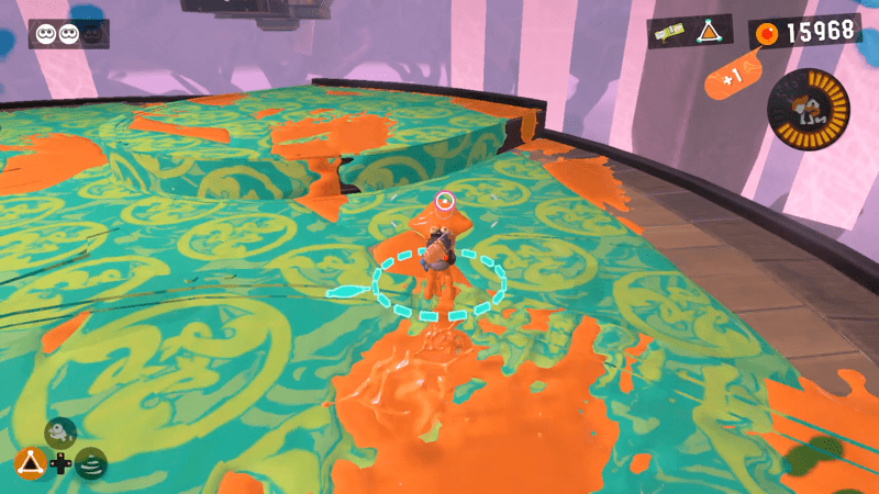 2回目ダウン以降は移動して塗りを優先