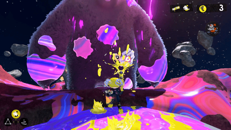 クマサンの攻撃を回避しつつ攻撃する