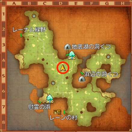 コルット地方ちいさなメダル入手マップ