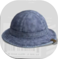 ステンシルデニムハット画像