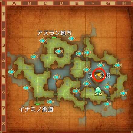 スイゼン湿原ちいさなメダル入手マップ
